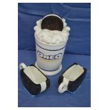 11" Tall OREO Cookie Jar w/ 2 Oreo Dipping Mugs