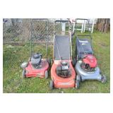 3 Various Push Mowers