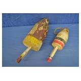 2pcs Wooden Fishing Buoy Floats