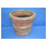 Lg 18" Dia x 16" Tall Heavy Clay Planter Porch Pot