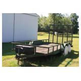 16ft Flat bed 7000 GVWR with fold down gate