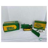 John Deere toy crawler with front blade