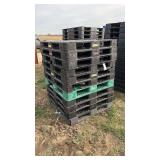 (11) plastic pallets 43"x43"