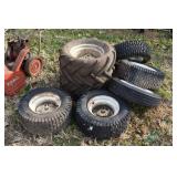 Assorted tires and rims