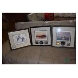 3 Duck unlimited pictures framed