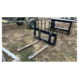 Tomahawk skid steer mount pallet forks 42", row:4