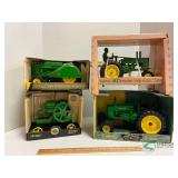 4 John Deere toy tractors