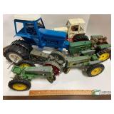 Assorted toy tractors no boxes