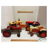 5 Assorted toy tractors no boxes