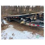 2019 P.J 14000GVW deck over hydraulic tilt bed equipment trailer