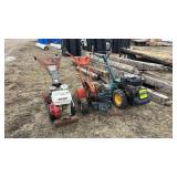 (3) rototillers, came from an estate sale stored inside, row:3