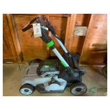 EGO battery push mower with battery and charger