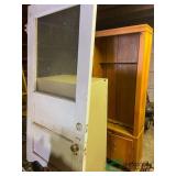 Gun cabinet, vintage door, and file cabinet