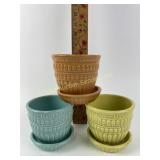 (3) McCoy pottery flower pots