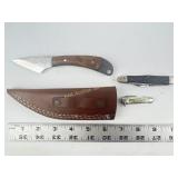 Kiridashi / Japanese utility knife in leather