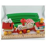 Snoopy plastic train set