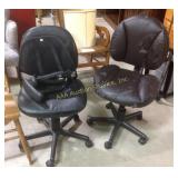 (2) office chairs - rough condition. Height of