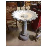 Concrete bird bath. 33"high x 25"diameter