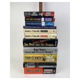 Assorted books (Tom Clancy, Stuart Woods, James