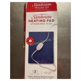 Sunbeam heating pad, standard size. Has three