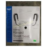 Locking raised toilet seat, new, with adjustable