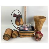 Longaberger baskets various sizes cloth and
