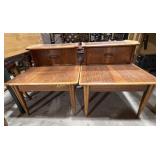 MCM Solid wood step side tables from Bassett