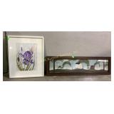 Iris water color artist Millie Bright in frame,