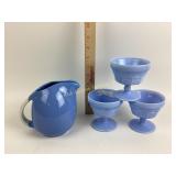 Sherbet cups light blue set of 3. Halls Blue
