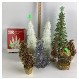 Christmas tress decoration for table tops various