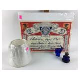 Cobalt glass Little Duchess mini oil lamp, cobalt