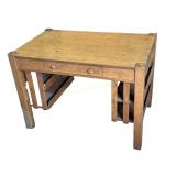 Mission Craftsman oak desk circa 1910-1920. 30