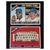 (2) Topps Mets baseball cards - 1966 Rookie Stars