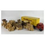 Classic wooden train very good condition, and