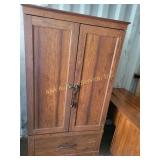 Particle board cabinet with drawer, good