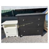 Black dresser - 38.25ï¿½H x 43.25ï¿½W x 20ï¿½D.  White