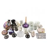 milk glasses vases and bowls - some