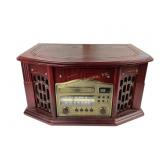 Seal dark wood radio CD player, radio record