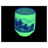 Uranium Custard Glass Souvenir Toothpick Holder