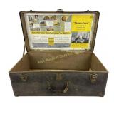 Wear-Ever aluminum Travel trunk, worn