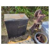 Cream separator, broken and rusted, metal