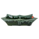 Upco 1002, drip glaze green planter