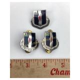 (3) US Army enameled 60th Infantry Regiment pins