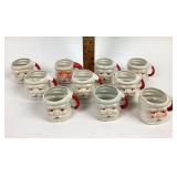 Santa Claus mugs set of ten.