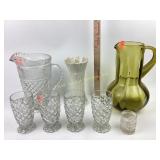 Anchor hocking waffle clear glass footed cups