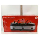 GE 3 Crock Slow Cooker with Individual