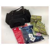 Vera Bradley apron in recipe box, [2] scarves,