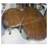 Set of two vintage wooden tables. The first is a