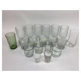 Mid-Century Ice Bark Footed Glasses Set of 6, Ice