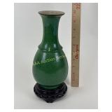 Chinese Apple Green Crackle Glazed Vase c.1900